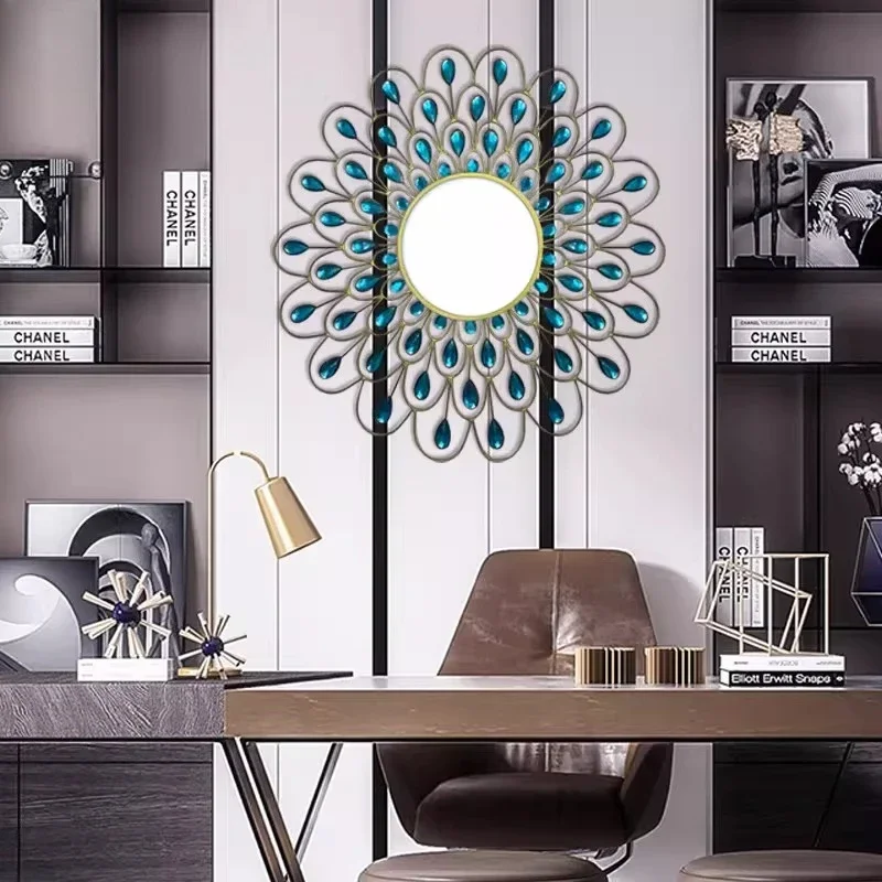 Girls Items Mirror Girls Hanging Decoration Funky Art Aesthetic Irregular Mirror Circle Living Room Espelhos Home Decorations