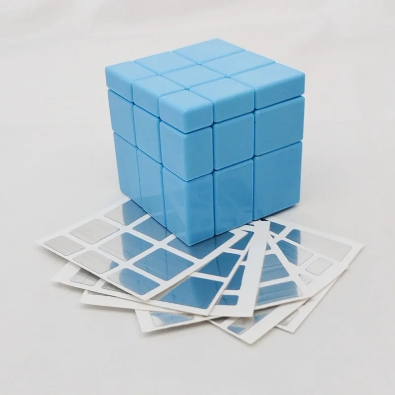 [知恵] 3x3 マジックキューブパズル スムーズな不規則な形のミラー 3x3x3 キューブベースステッカー DIY 子供の教育玩具ギフト