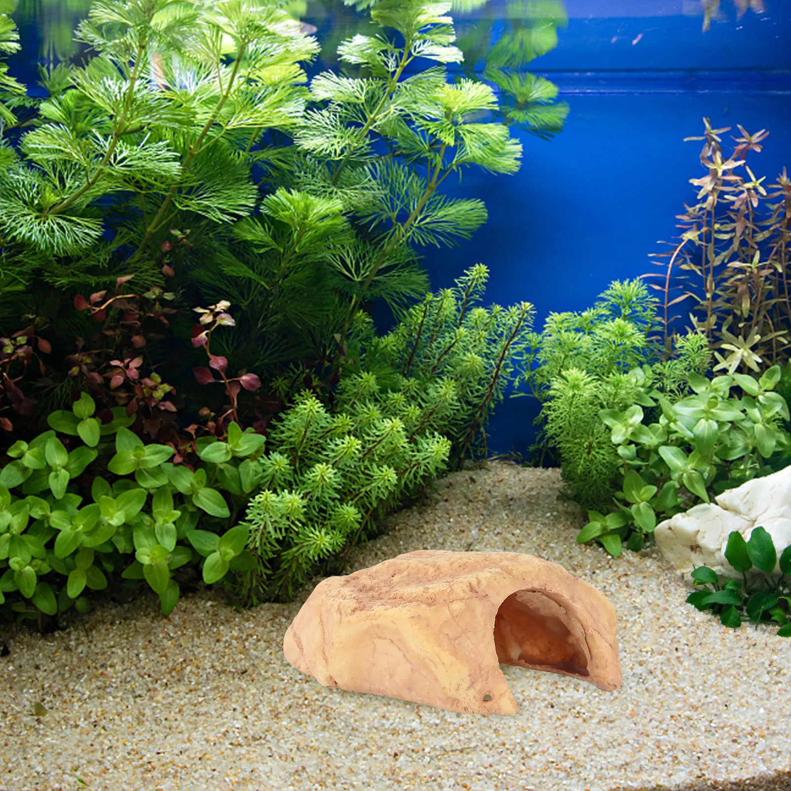 1Pcs Resin Simulation Stone Aq - огляд і ціна Aquarium Fish Yellow