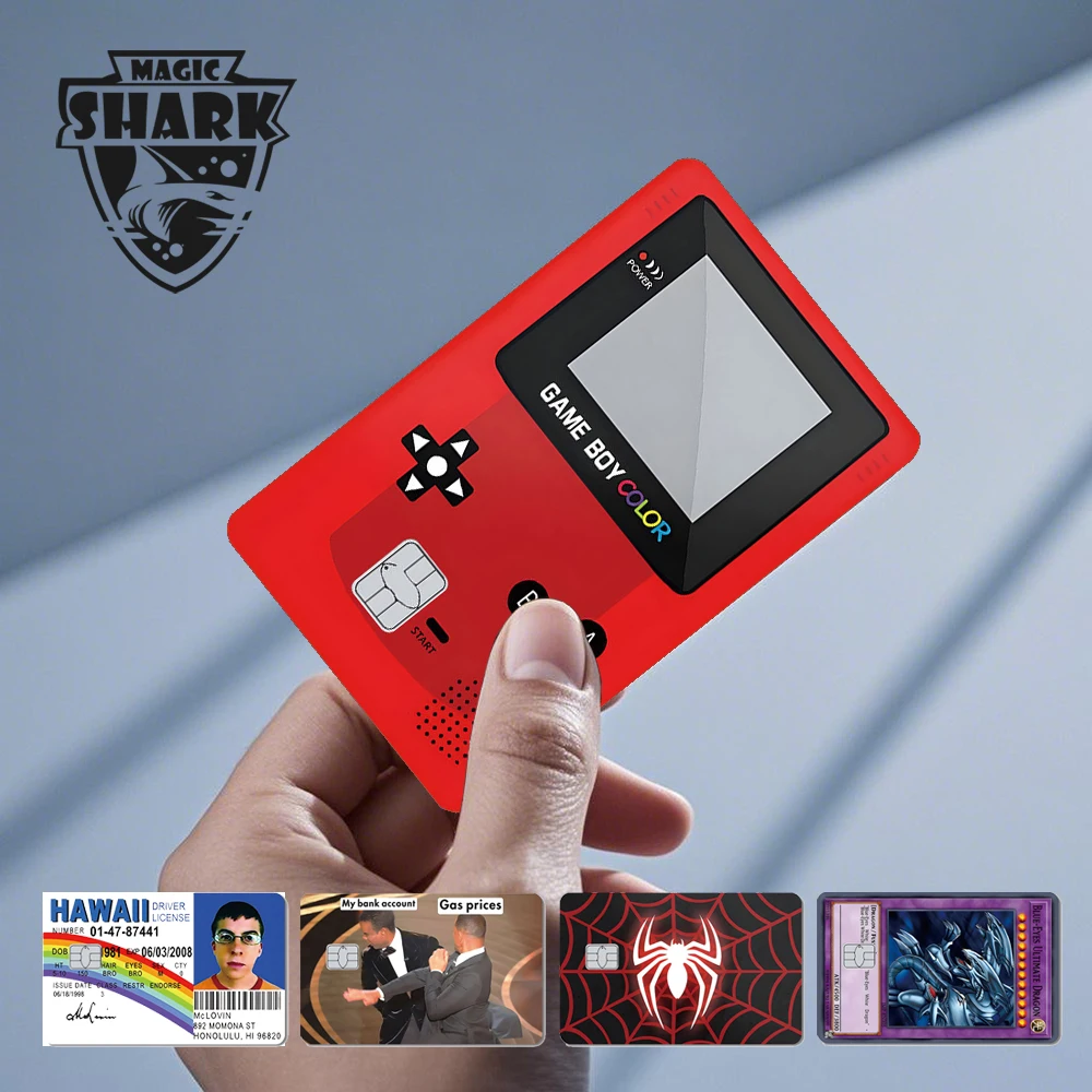 

2025 New Mcloving Meme Cartoon Spider Anime Red Eyes Black Dragon PVC Sticker Film Skin for Debit Bank Credit Card