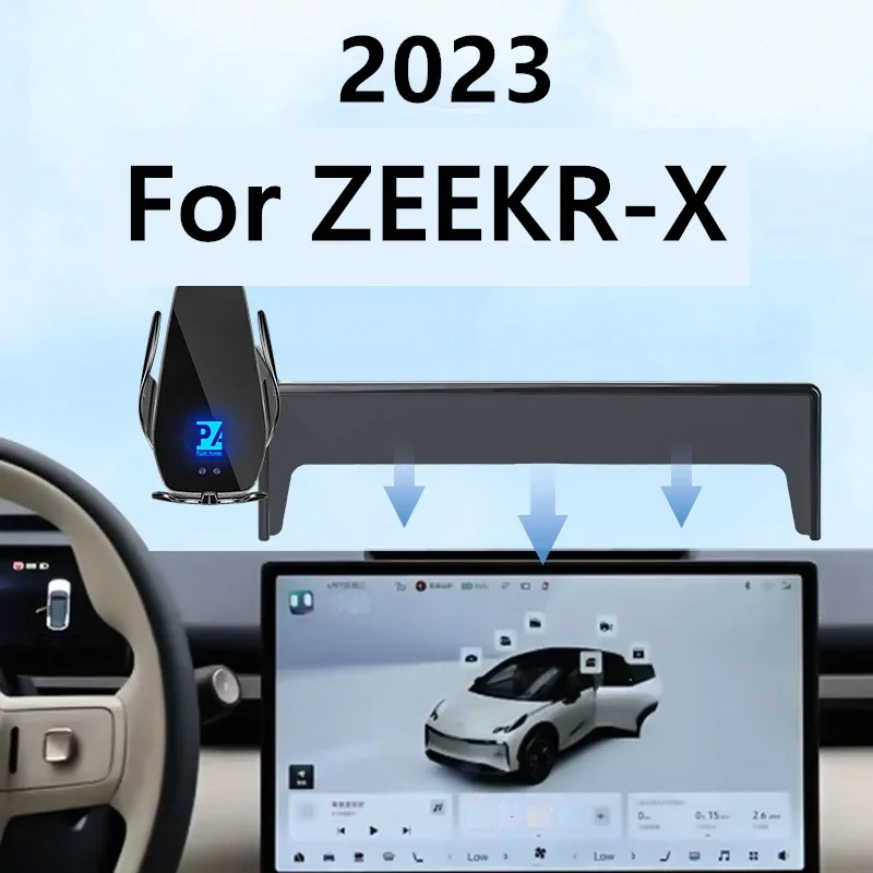 

2023 For ZEEKR X Car Screen Phone Holder Wireless Charger Navigation Modification Interior 14.6 Inch Size