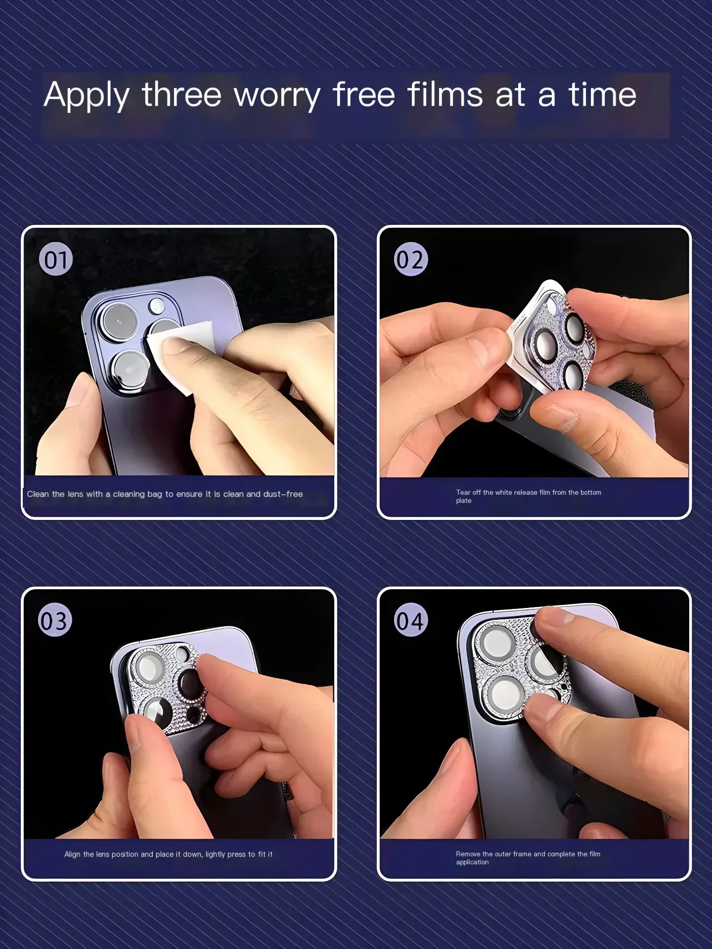 واقي عدسة الكاميرا اللامع الماسي لهاتف آيفون 15 14 13 16Pro Max Plus 12 Mini14Pro 15Pro عدسة زجاجية #5