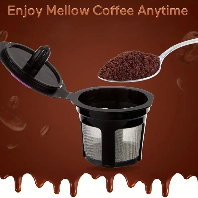 1 Stück wiederverwendbare Kaffeefilter, nachfüllbare Kaffeekapseln mit integriertem, fest eingebautem Sieb. – Detail 4