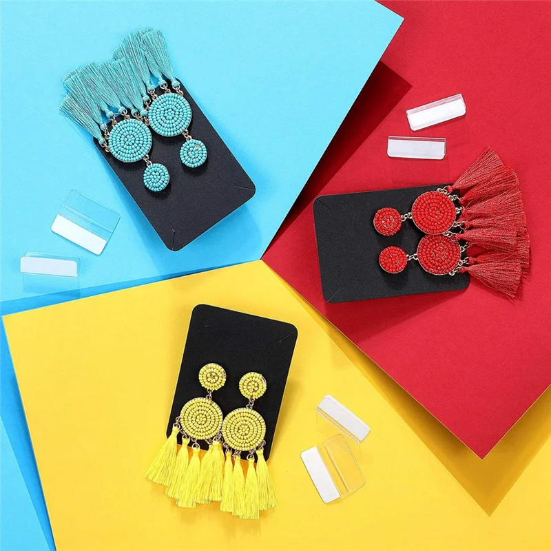 2025 Trend Plastic Earrings Card Adapter Self-Adhesive Jewelry Display Adapter For Women Girls Earrings Necklace