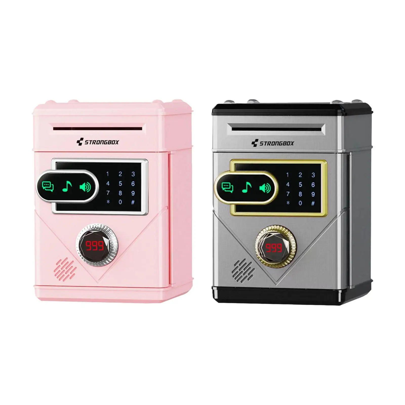 Kids Piggy Bank with Password Sturdy Automatic Money Scroll Mini ATM Machine Money Saving Box for Kids Boys Girls Children Gifts