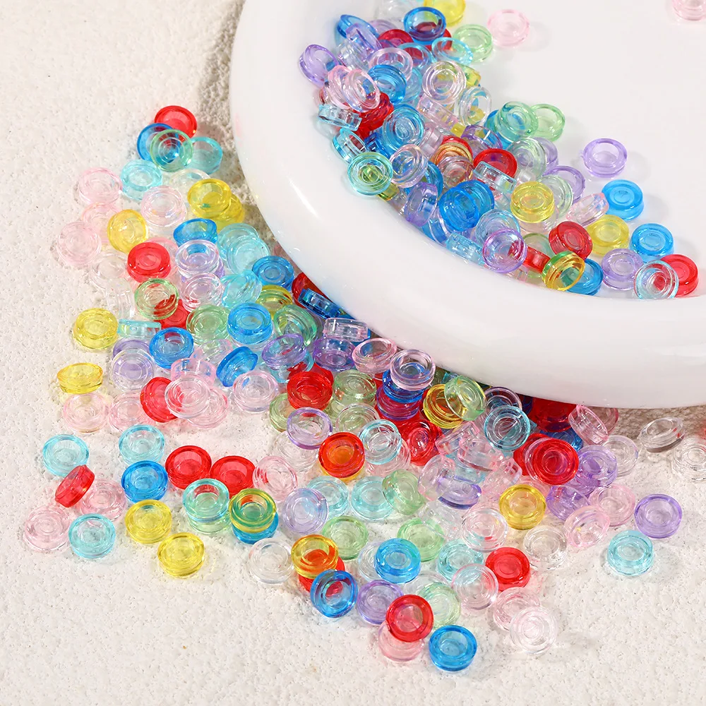 7mm Round Brick Fillers,Transparent & Solid Color Mini Particles for Handmade Crunch Balls,Squeeze Balls,Shaker Charm DIY Crafts