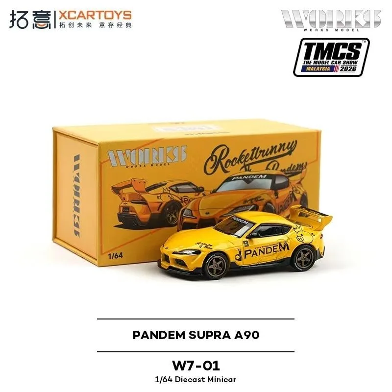 XCARTOYS POPRACE 1/64 Toyota PANDEM Supra A90 Widebody Diecast Collectible Sports Car Model For Hobbyists