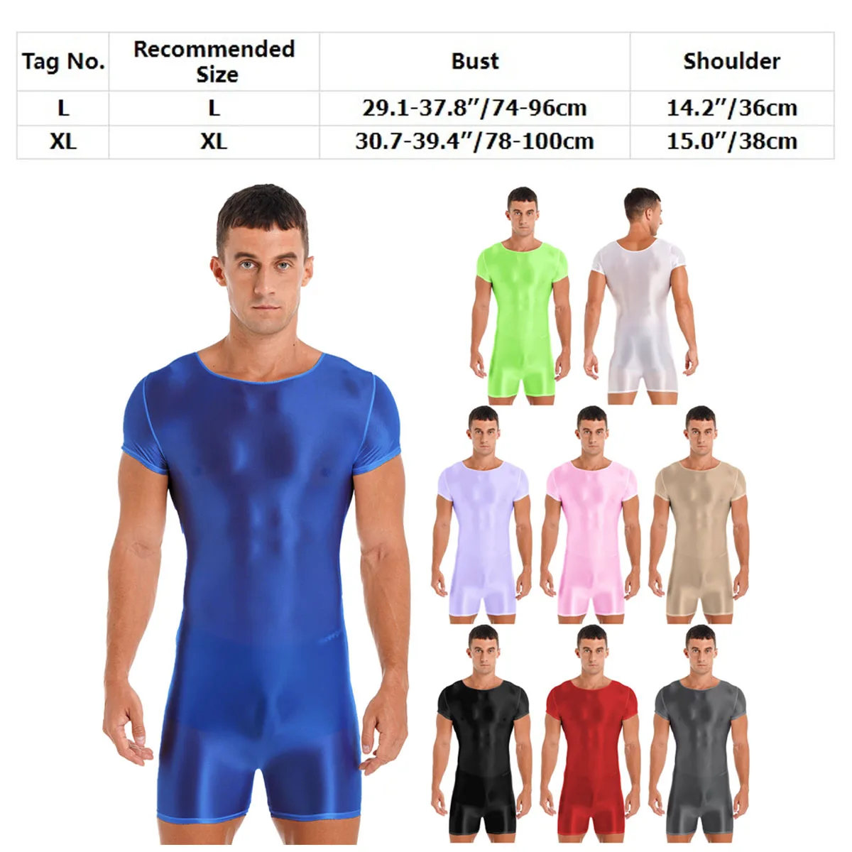 Body brillante para hombre, traje de baño Sexy sin mangas con Espalda descubierta, traje de baño de una pieza para entrenamiento, leotardo de gimnasia, ropa para discoteca