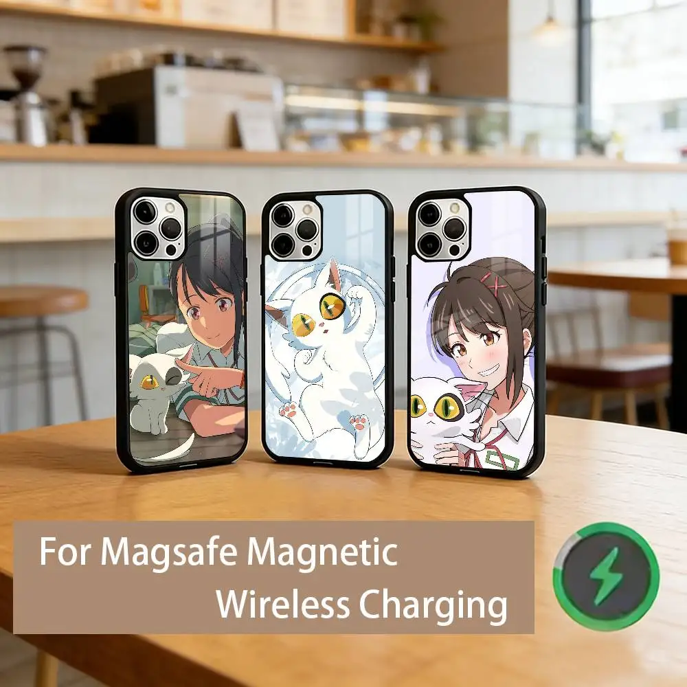 

Suzume Anime Phone Case Magnetic with Magsafe Wireless Charging For iPhone17,16,15,14,13,12,11 Plus,Pro