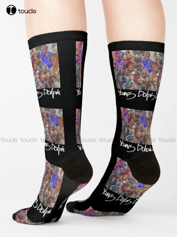 Young Dolph - Rip Young Dolph Socks Mens Socks Unisex Adult Teen Youth Socks 360° Digital Print Harajuku Streetwear Gift Retro