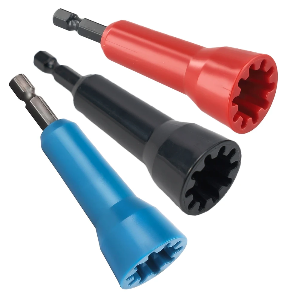 

1pc 3.3 Inch Electrician Hex Wire Twister Wire Connector Driver With 1/4\" Chuck Power Tool Accessories Blue/black/red
