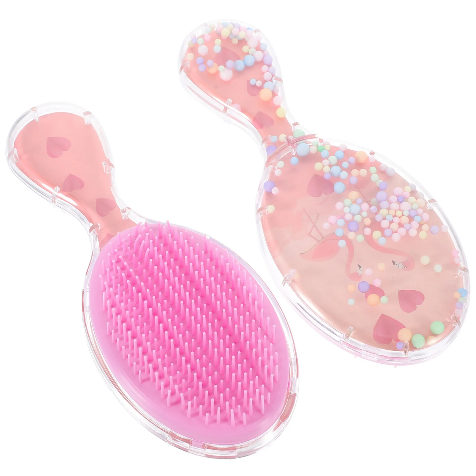 2 Pcs Detangler Hair Brush Hairdressing Comb Portable Decorative Household Detangling Small Brushes