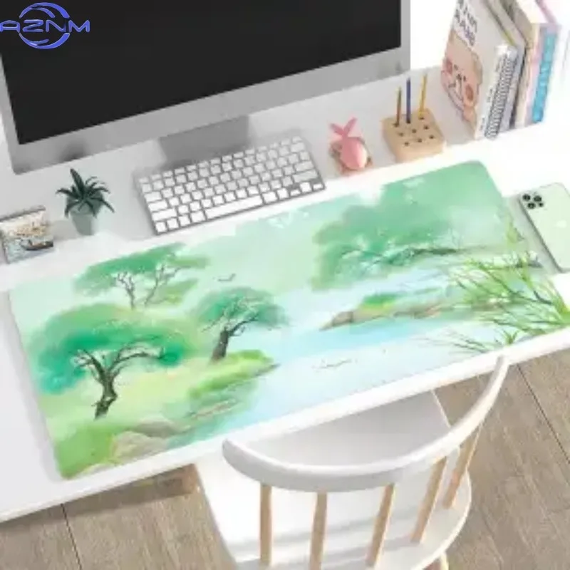 Mousepad grande e simples para jogos e-sports, escritório, com apoio de pulso, para meninos e meninas.