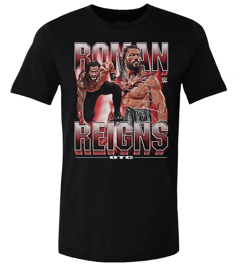 Roman Reigns Printed Fashionable Casual Pure Cotton Men's T-shirt Loose High-quality Oversized Boxing T-shirt Unisex Summer