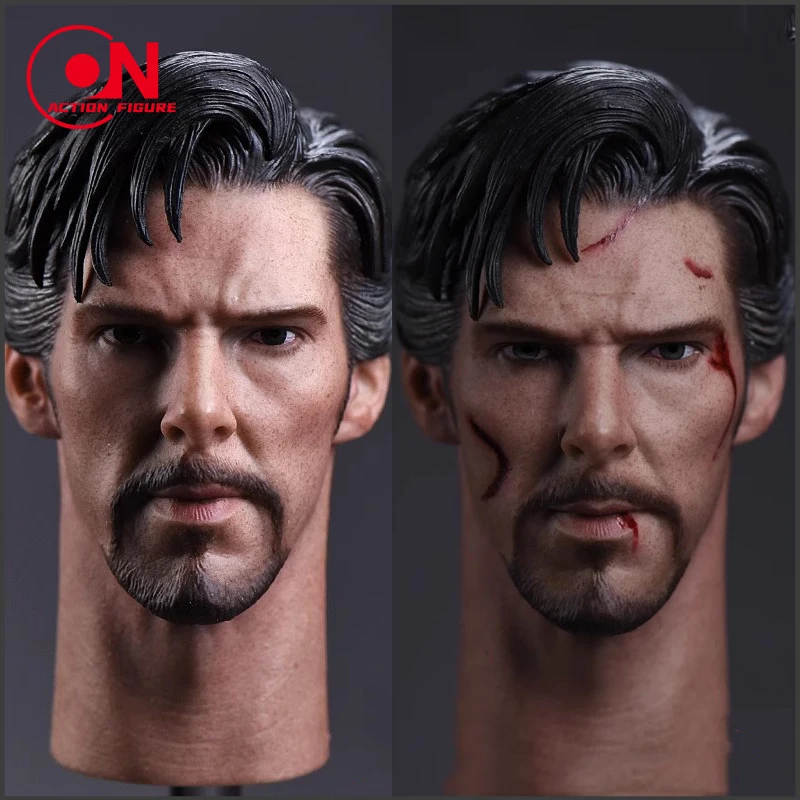 In Stock JXTOYS JX-011 1/6 Doctor Benedict Head Sculpt PVC Male Soldier Normal/ Damaged Ver. Head Carving Fit 12'' Action Figure