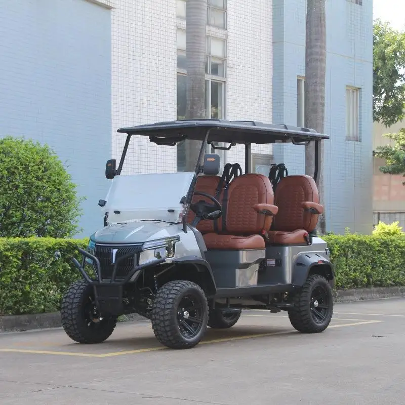 4 Seat Electric Off-Road Golf Cart 5KW AC Motor Lithium Battery 100km Range Club Car Golf Buggy Utility