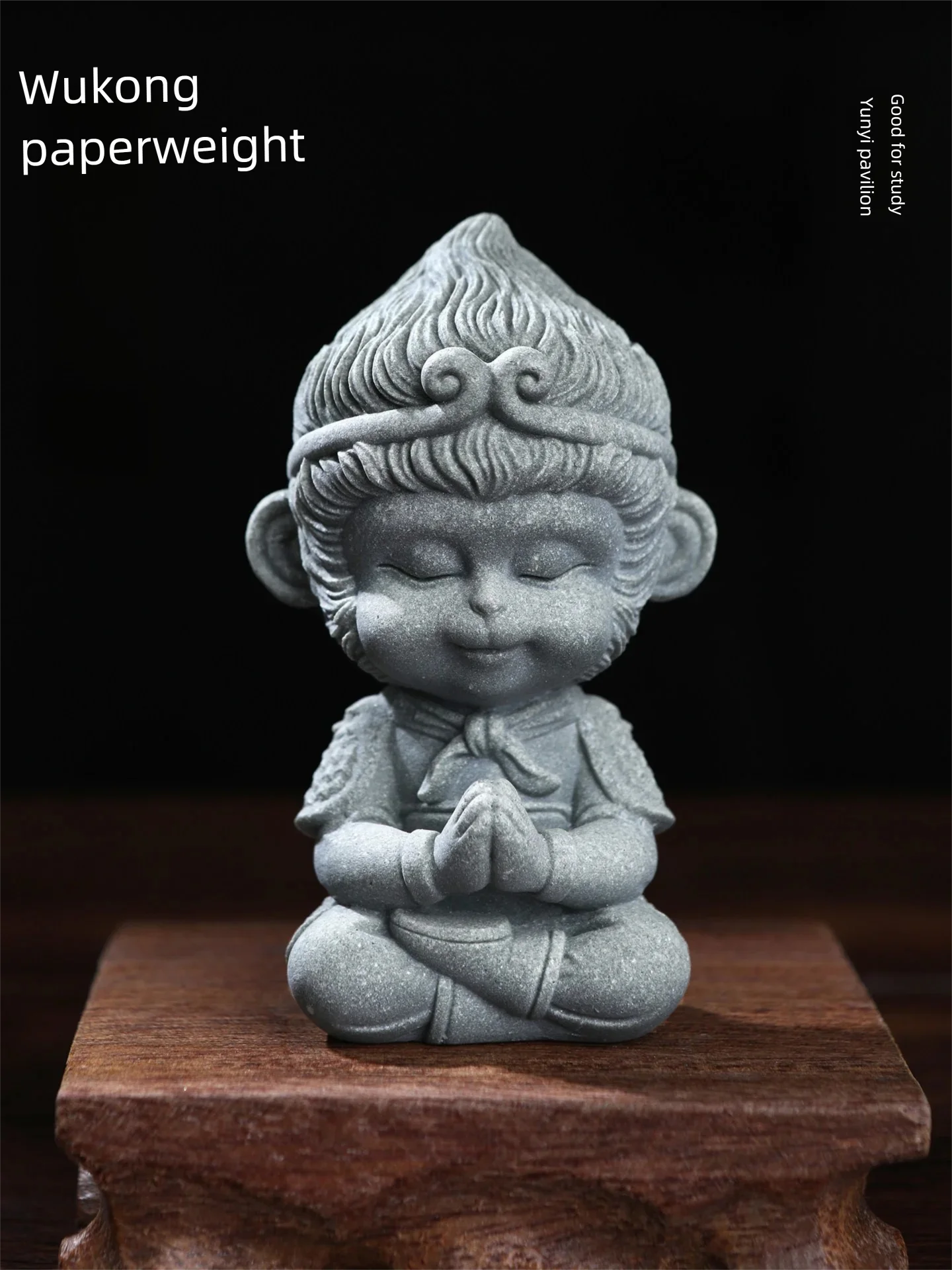 Imitation Stone Wukong Paperweight Chinese Calligraphy Paper Press Ruler Brush Rest Desk Decor Ornament