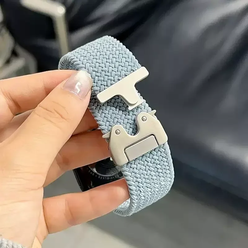 أشرطة المظلة لساعة أبل 10 الفرقة 46 مللي متر 42 مللي متر 45 مللي متر الترا 49 مللي متر 44 مللي متر 41 مللي متر سوار مضفر كوريا iWatch سلسلة 9 8 SE 5 6 7