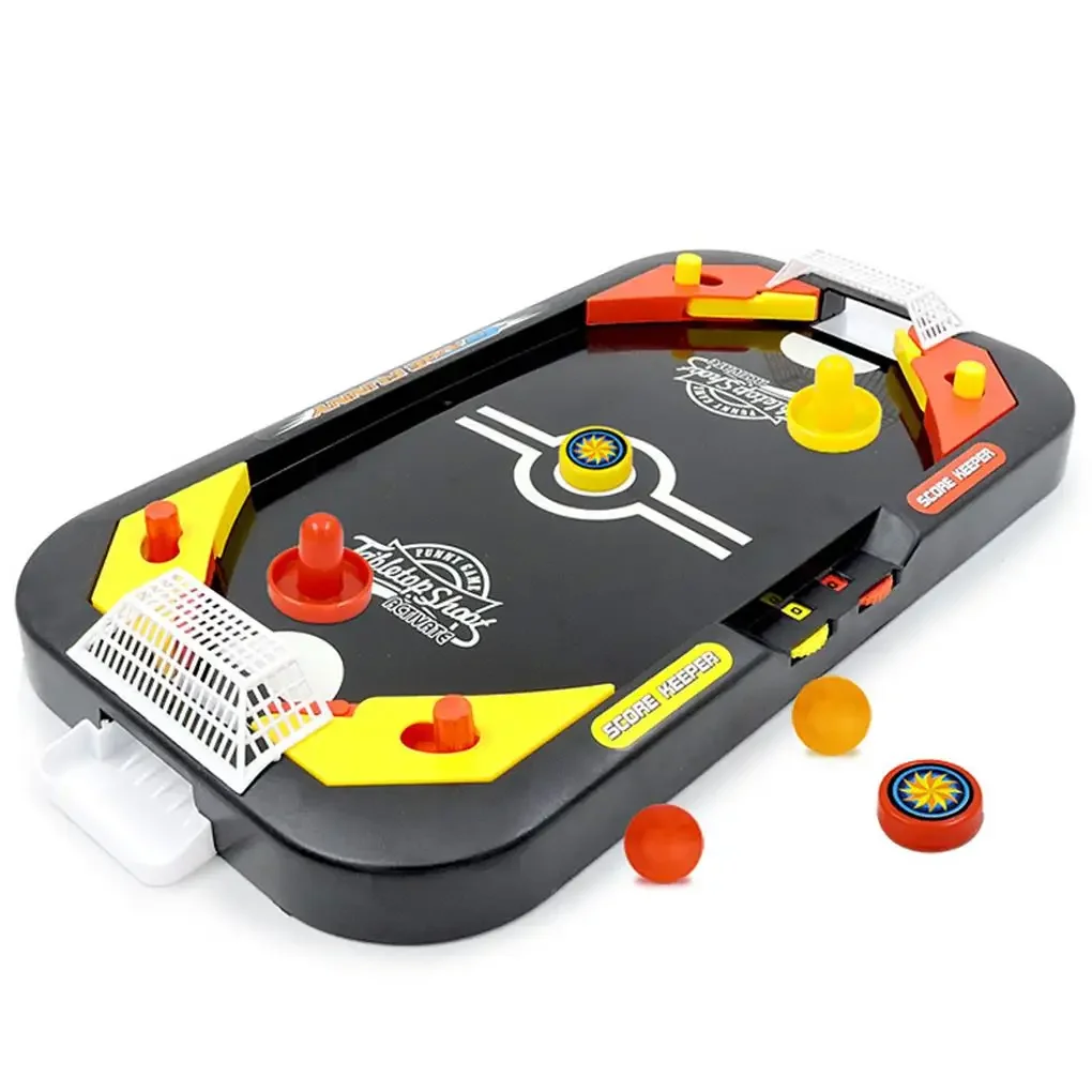 Kids Air Hockey Game Tabletop 2 in 1 Soccer & Curling Ball Desktop Interactive Toy Two-player Battle Sports Toy Gift