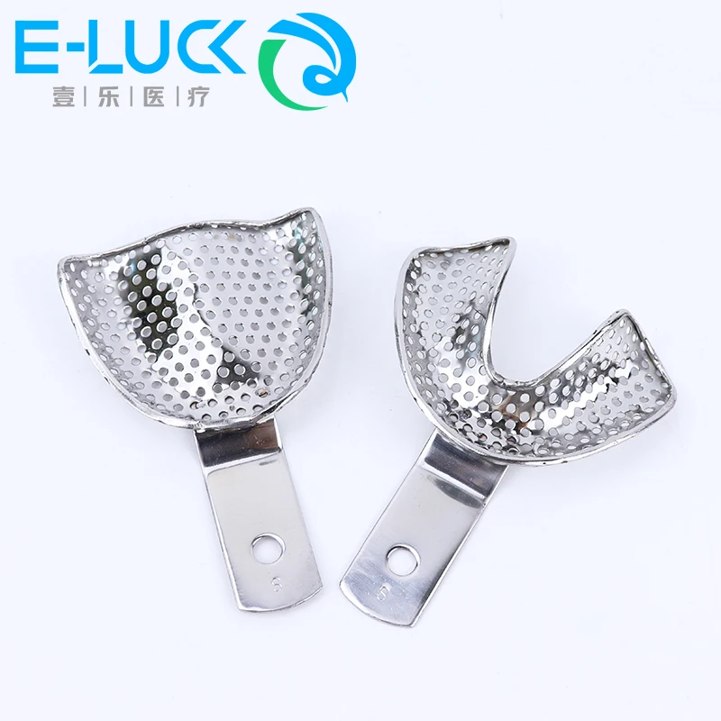 6Pcs Dental Impression Tray Edelstahl Eindruck Trays Autoklavierbar Zähne Tablett Zähne Halter Zahnarzt Werkzeuge