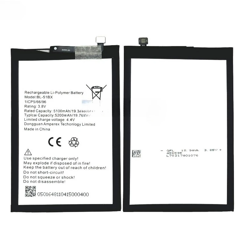 BL-51BX for TECNO Transsion Note 8 /X692/Note 8i /X683/Hot 10/X682/X682B/X682C Mobile Phone Battery Replacement Bateria
