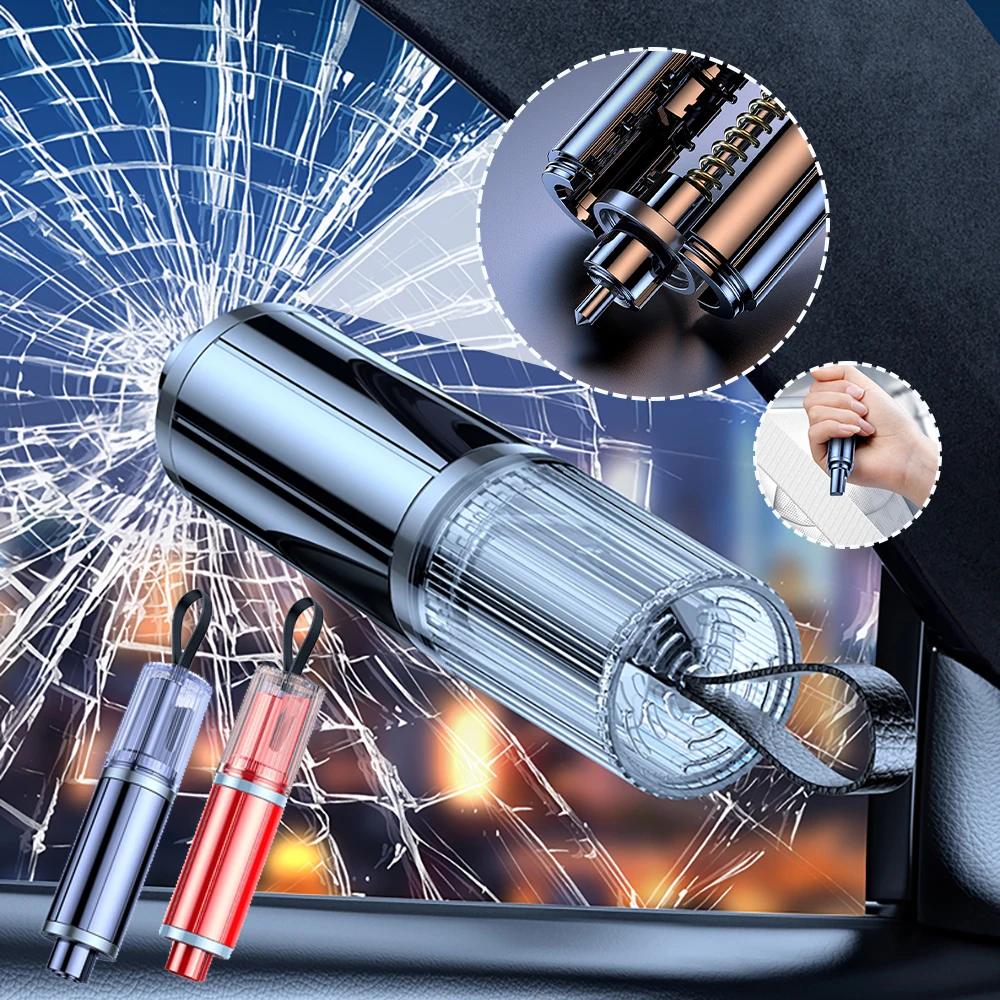 Car Safety Hammer Auto Emergency Glass Window Breaker Portable Seat Belt Cutter Steel Car Life-Saving Emergency Escape Hammer