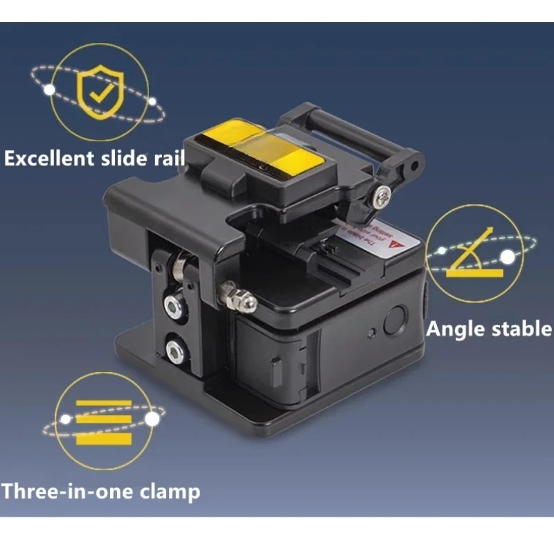 FW-C100E High Precision Fiber Optic Cleaver Three-In-One Clamp Optical Cable Cutting Tool for FTTH Construction Work