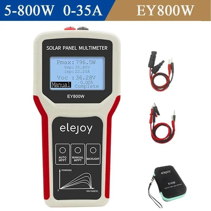 Multimètre Panneau Solaire EY1600W Jadeshay - Testeur MPPT Puissance 5-1600W, Tension 12-60V, Courant 0-60A