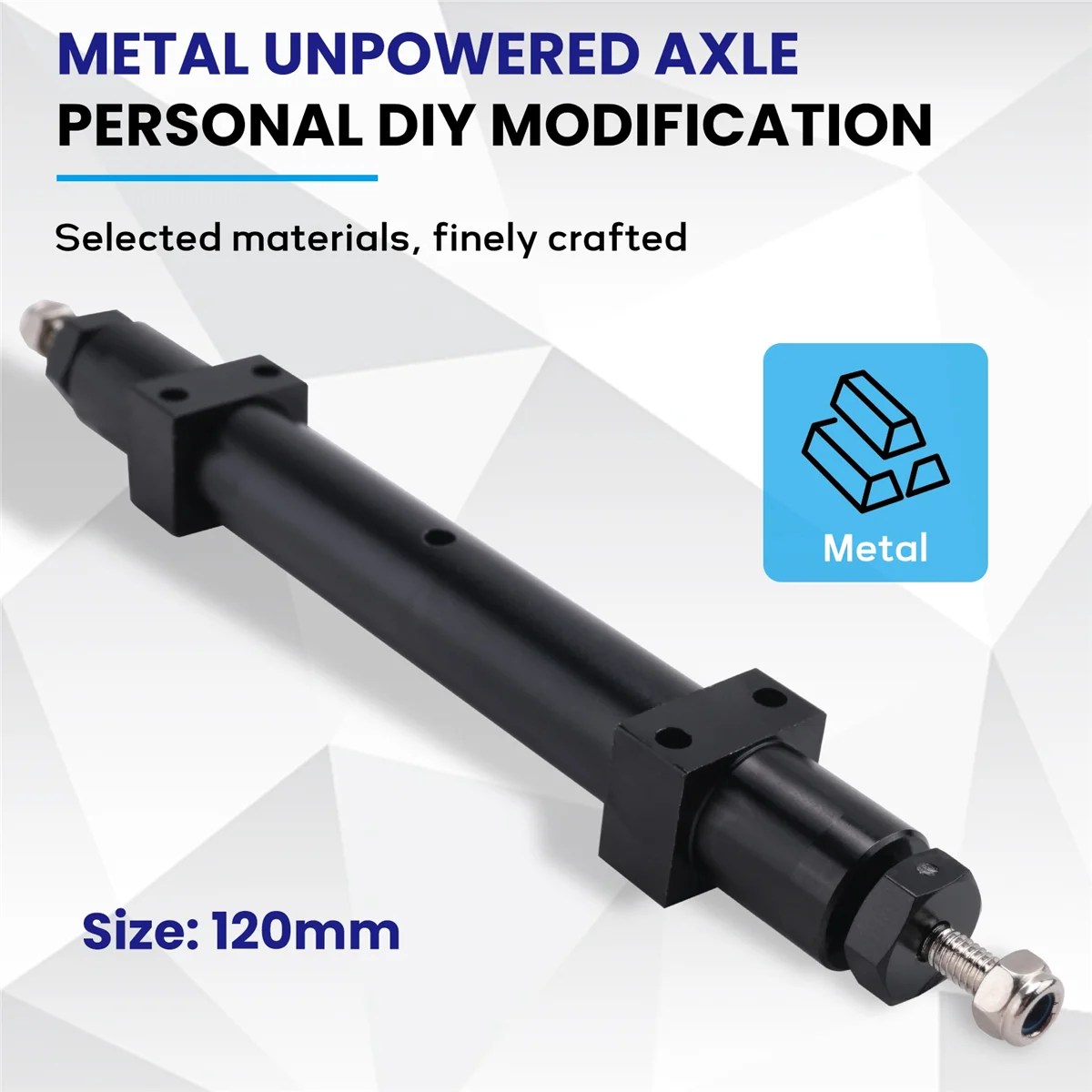 AA02 금속 비전동 액슬 120mm/140mmfor 1/14 트레일러 1/10 RC 자동차 DIY 수정 -120mm