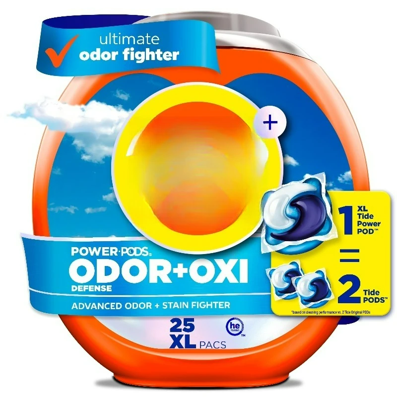 

PODS Laundry Detergent Soap Pacs with Odor Defense + Oxi, Original Scent, 25 Count