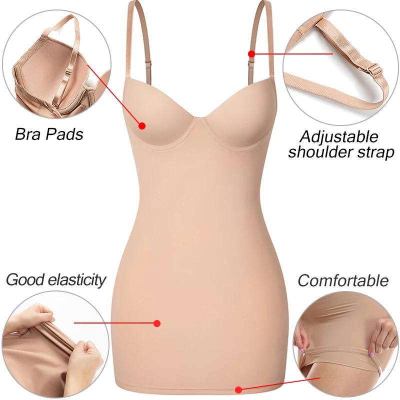 Women Seamless Bodysuit Built-In Bra Shapewear Tummy Control Slips Waist Trainer Full Body Shaper Slimming Underwear Corset