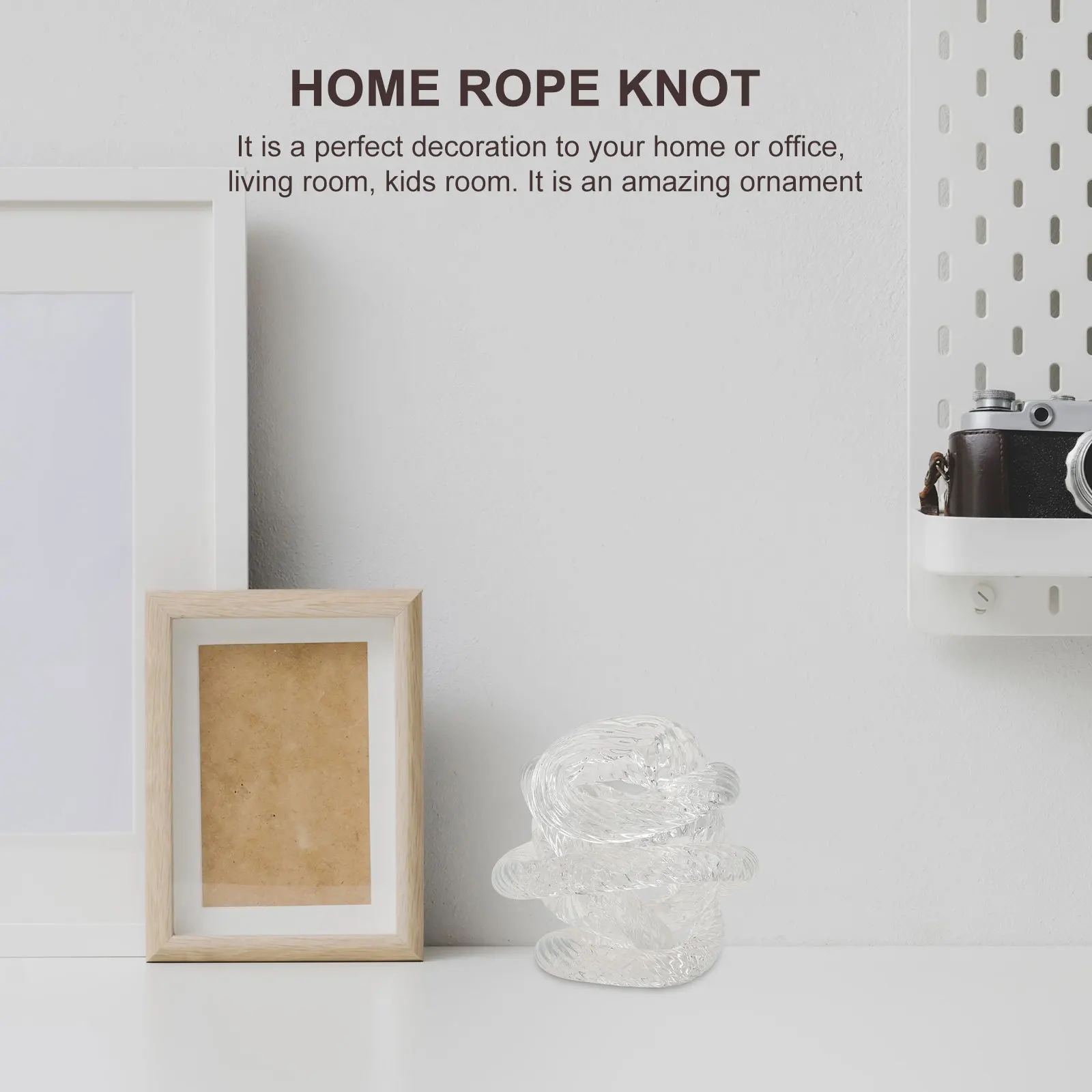 

Decorations Room Book Shelf for Living Home Ornaments Shelves Knot Decorative Object Glass Sculptures