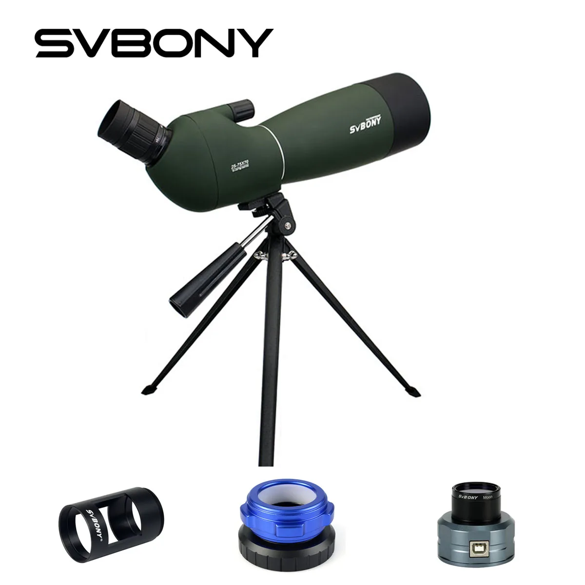 SVBONY SV28 Lunette d'observation 25-75x70 avec caméra électronique étanche, lunette de tir à distance, pour le tir à la cible, l'observation des oiseaux