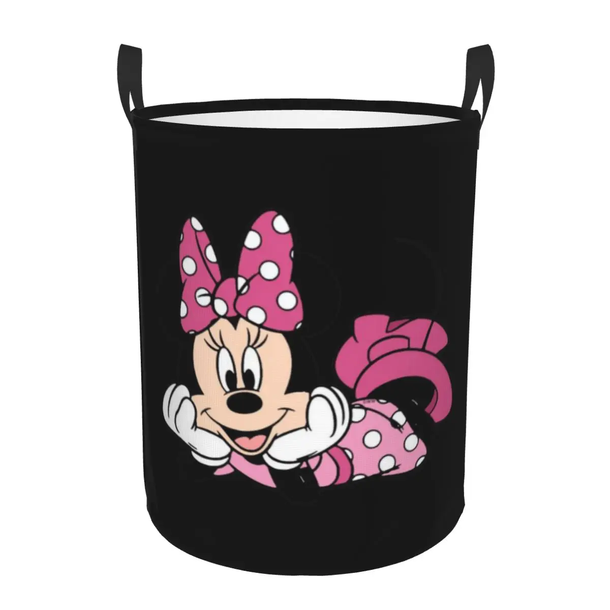 Custom Mickey Mouse Minnie Laundry Basket Collapsible Disney Cartoon Baby Hamper for Nursery Toys Organizer Storage Bins