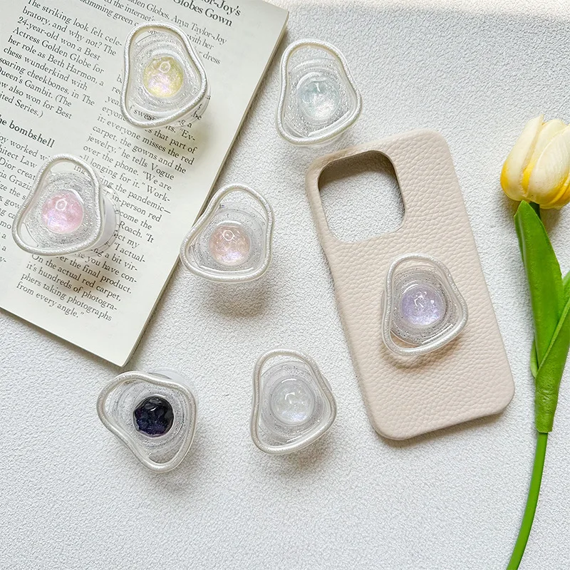 Gorgeous Pearl gem Theme Collapsible Expandable Multi Functional Mobile Phone Grip & Kicktand