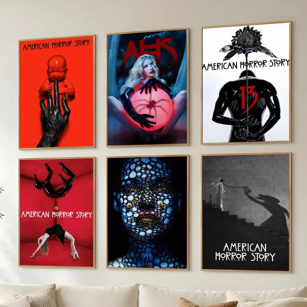 TV A-American Horror Story Poster Aesthetic Poster Wall Art Vintage Print Modern Home Decor Bedroom Living Room