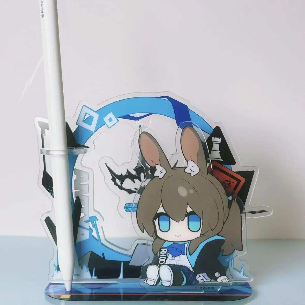 Arknights Amiya Penholder Acrylic Stand Kawaii Figure Display Game Goods Collection Desk Decor Cute Ornament Stationery Gift