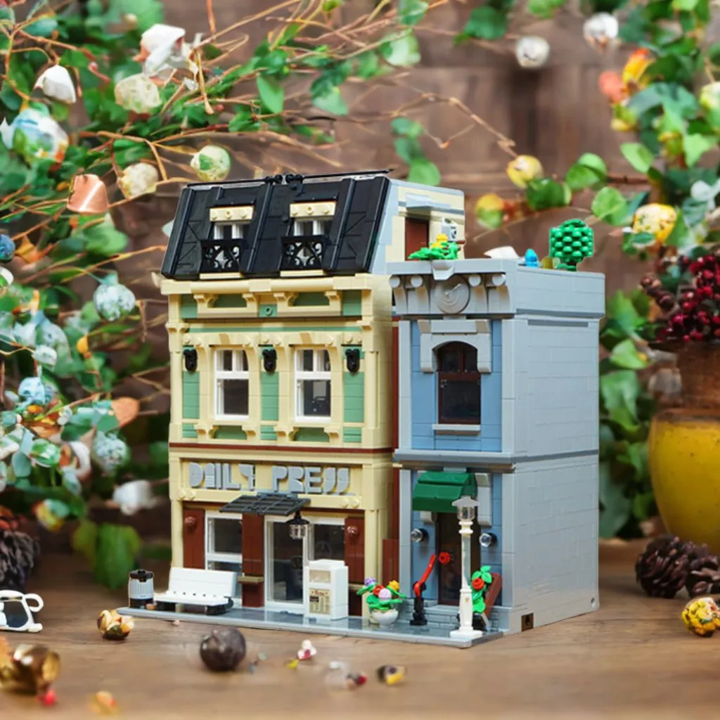 

2335PCS The Daily Press Modular Newspaper Print Shop MOC Education Model Building diy Blocks Birthday Toys Gift