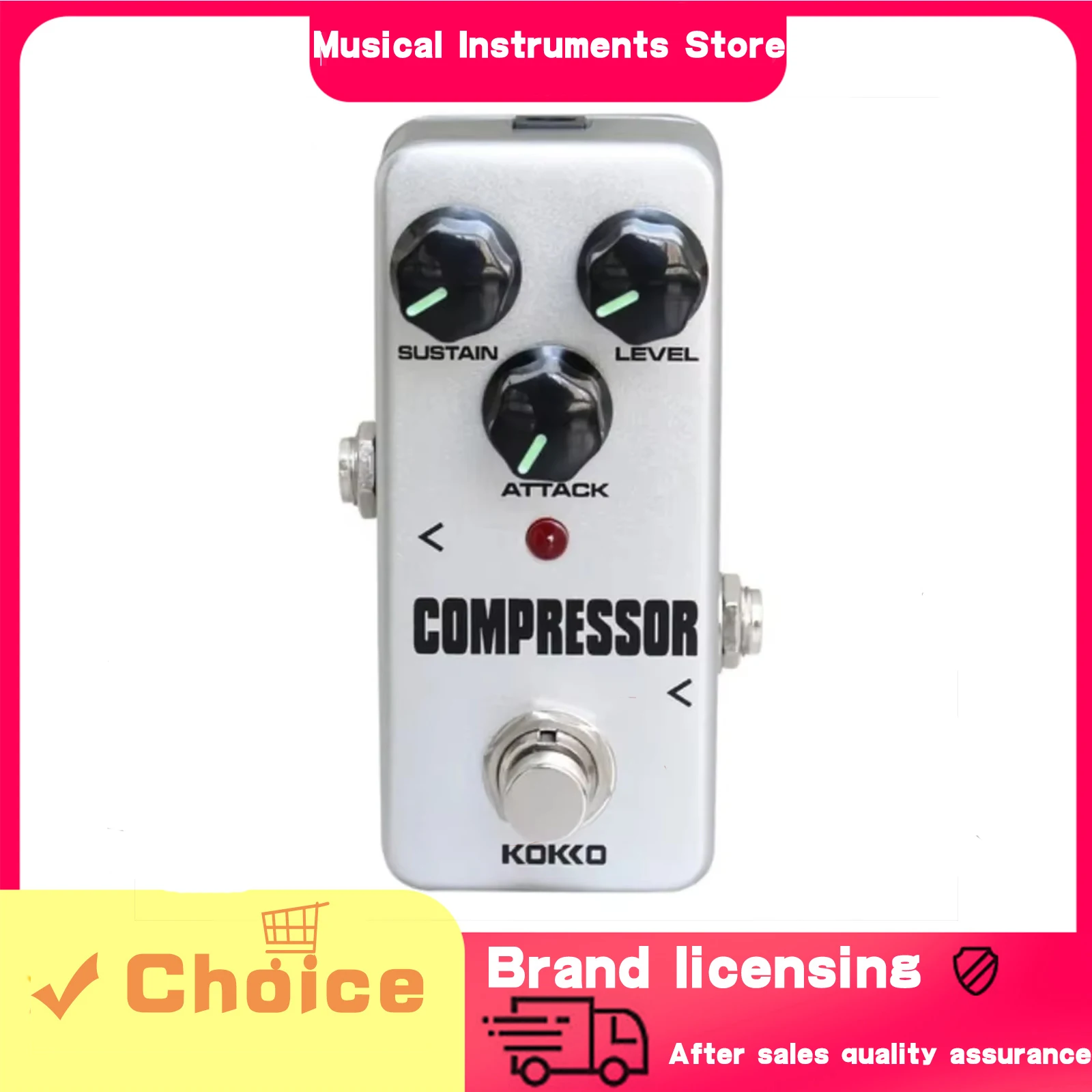 

KOKKO Compressor Electric Guitar Effects Pedal Mini Portable Guitar Pedal Analog Effect Pedalboard Guitar Accessories&Parts