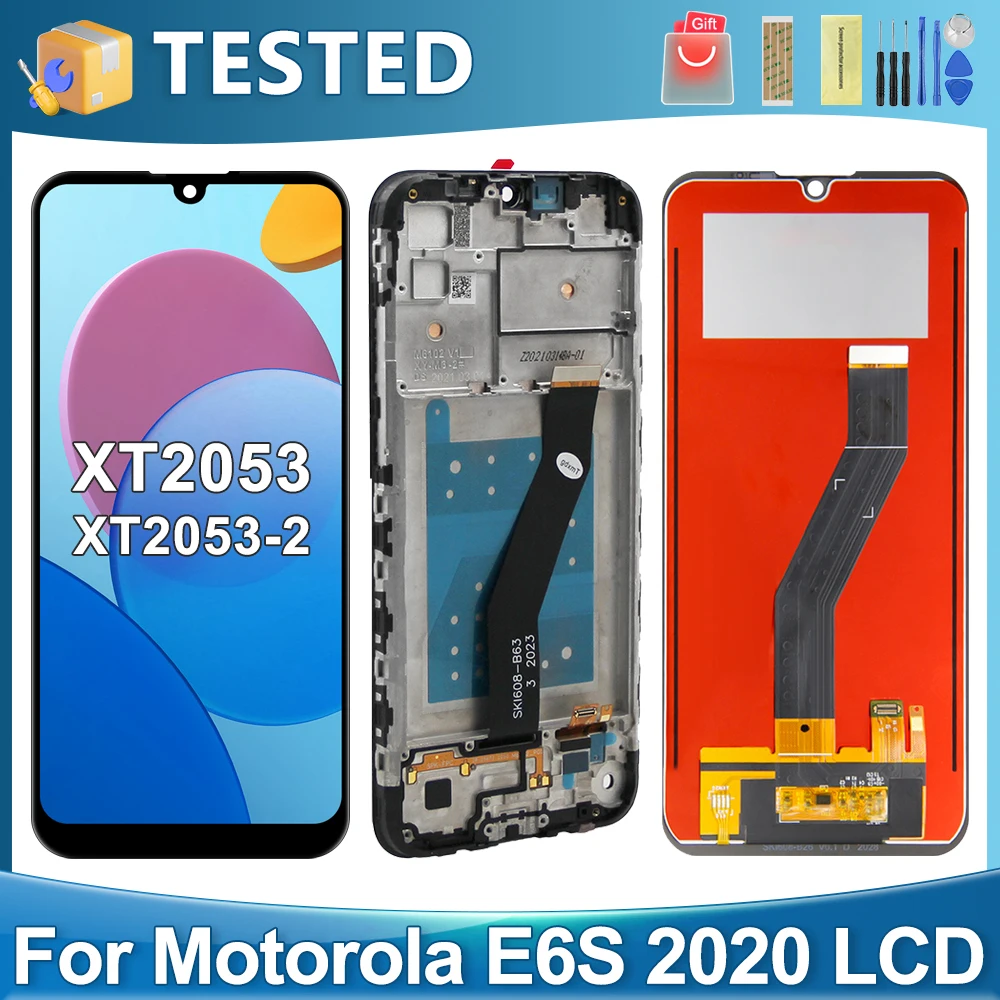 6.1''For Motorola Moto E6S 2020 XT2053 XT2053-2 LCD Display Touch Screen Digitizer Assembly Replacement For Moto E6S