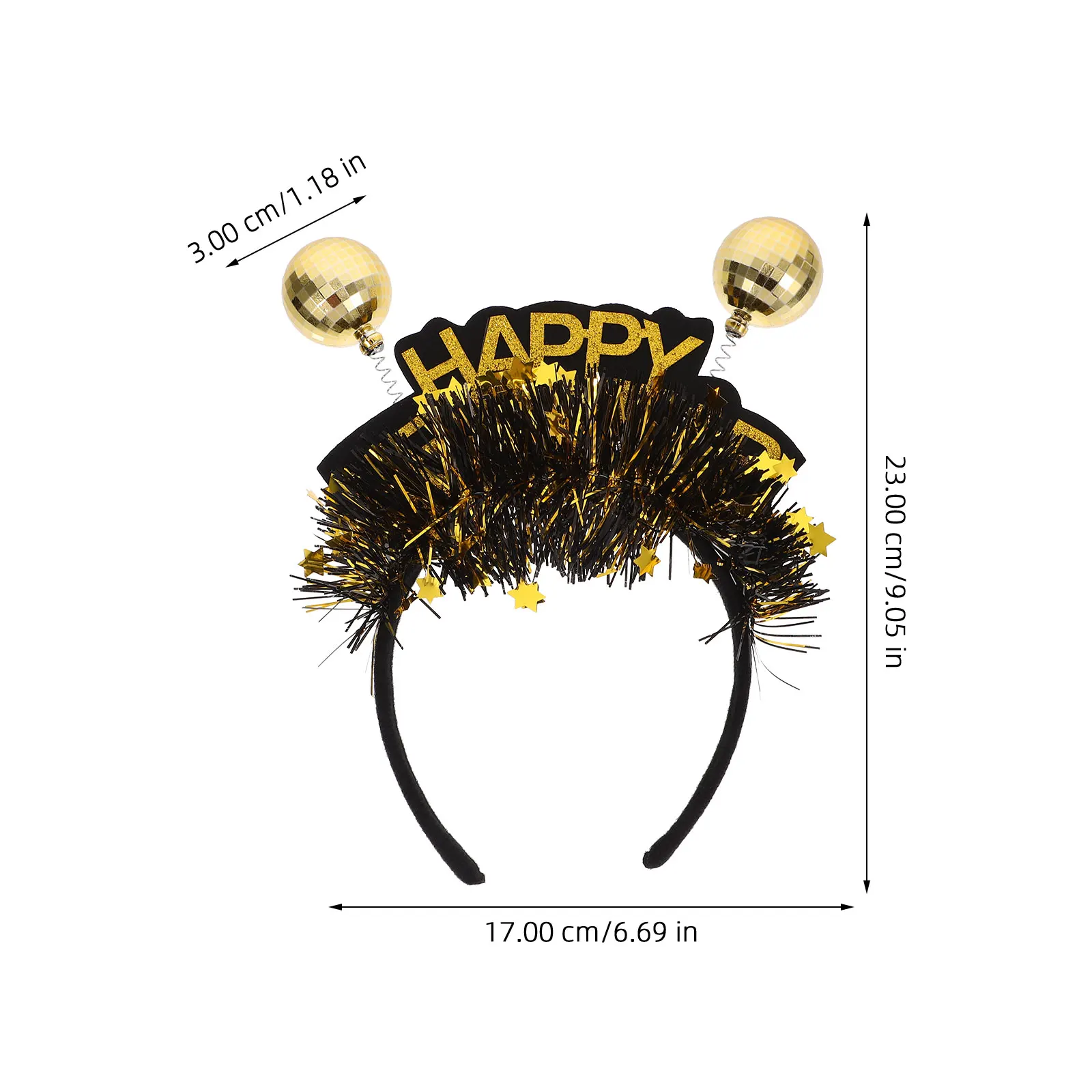 

Golden New Year Hairband Lightweight Compact Party Photo Booth Prop Festival Decor For Women Cosplay Hair Decor