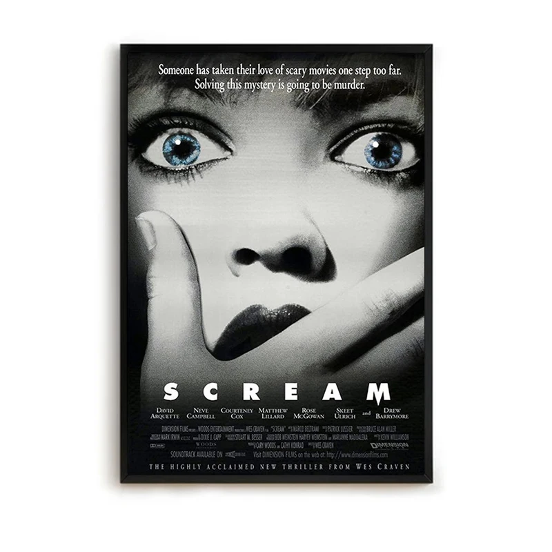 

Photos for Living Room Decoration Classic Horror Thriller Movie Scream Retro Poster Canvas Wall Art Mural Home Decorations Decor