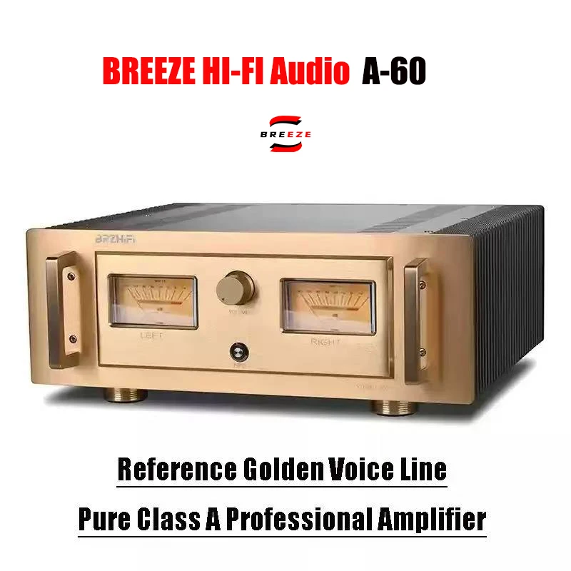 

BREEZE A60 Reference Golden Voice Line Pure Class A Professional Amplifier Hifi Fever Audio Pure Rear Class Home Use