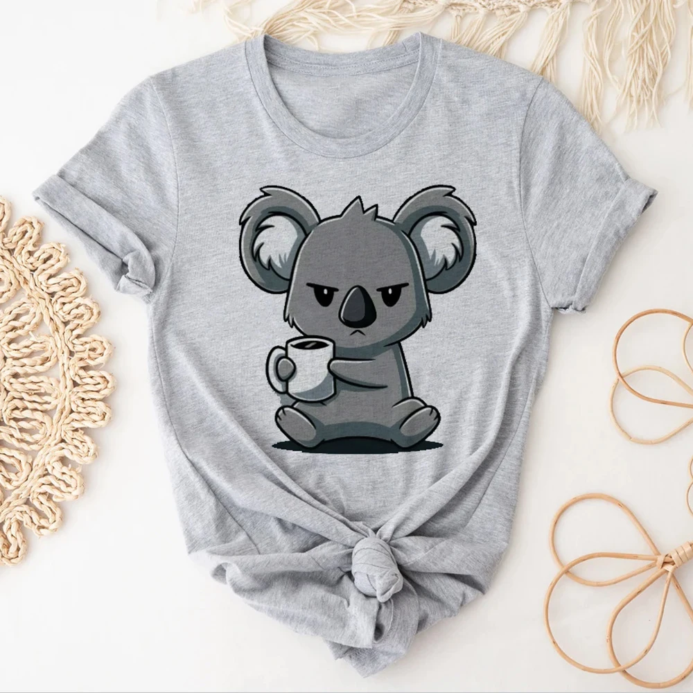 Koala tshirt women summer comic Japanese top female Japanese funny designer clothes