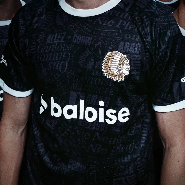26-2027 Belgien KAA Gent Fußballtrikot, schnelltrocknend, atmungsaktiv, bedruckt, Unisex, Y2K-Fußballshirt, Heim- und Auswärtstrikot, Sonderedition, Uniform – Detail 6