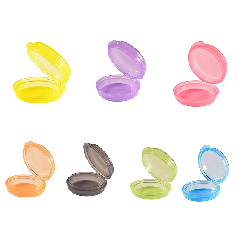 1 stks Mini Ronde Plastic Kleine Dozen Pil Sieraden Opbergdoos Container Opslag Kleine Pillendoosje Draagbare Reizen Thuis