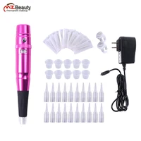Máquina de maquillaje permanente, máquinas de tatuaje rotativas, bolígrafos semipru, pistola para Piercing de labio y cejas, Kit de suministros para Microblading