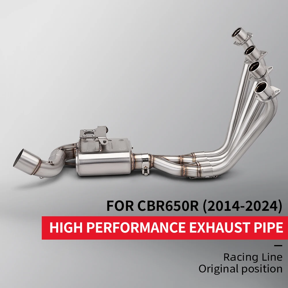 

Complete Exhaust System valves to control the sound fits the 60mm muffler CBR650R CBR650 CB650F Motorcycle Front Link Pipe