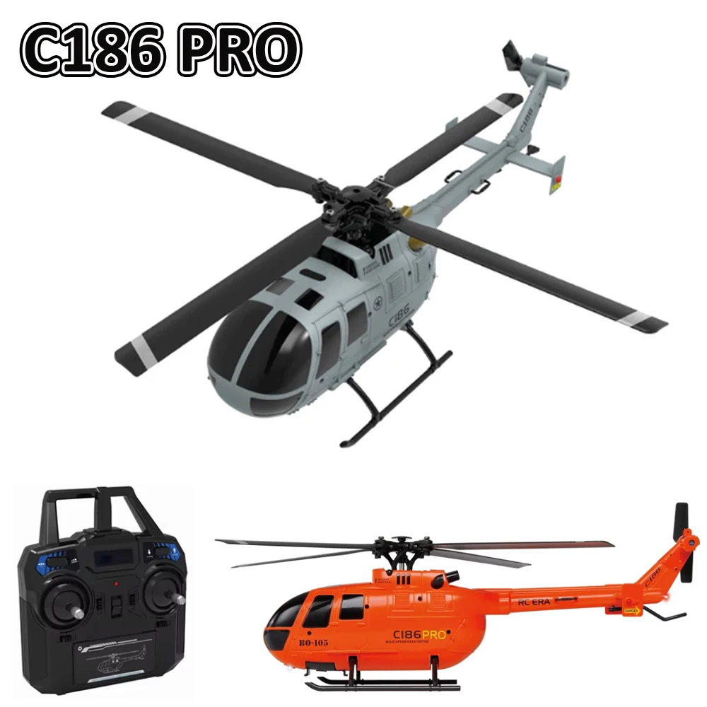 

C186 PRO RC Helicopter 4CH BO105 Remote Control Airplane 6 Axis Electronic Gyroscope Aircraft Plane Toys for Children