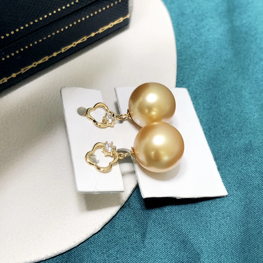 DIY 18K Pearls Earrings Bases Pedestals Necklaces for Women Not Include Pearls JY